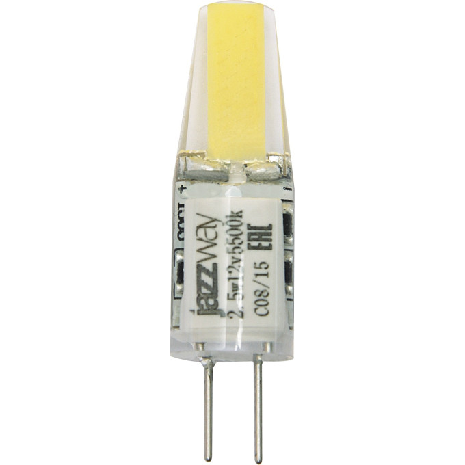 Лампа JAZZWAY PLED-G4 COB 2.5w 200Lm 3000K 12В силикон 10x39мм 2855749